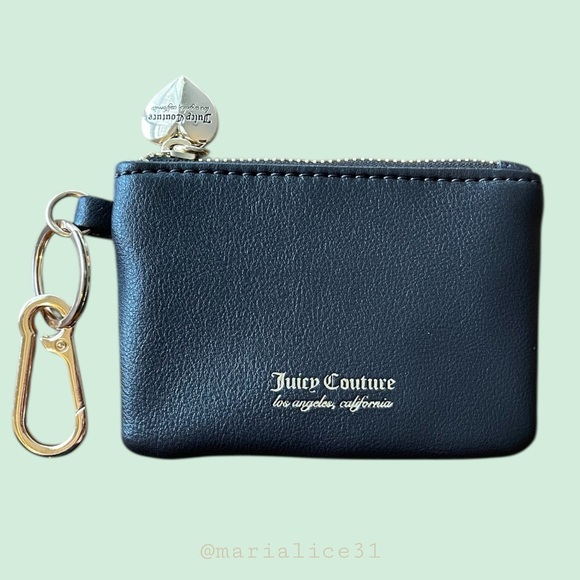 New•Juicy Couture dark brown keychain pouch with gold accents. NWOT - Picture 11 of 12
